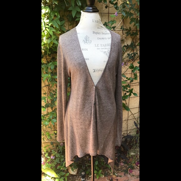 🎉H-P🎉 EILEEN FISHER Sexy n’ Soft Taupe / Greige Neutral Linen Sweater - Picture 6 of 11